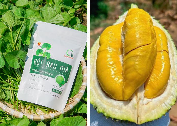 Sinh tố rau má sầu riêng