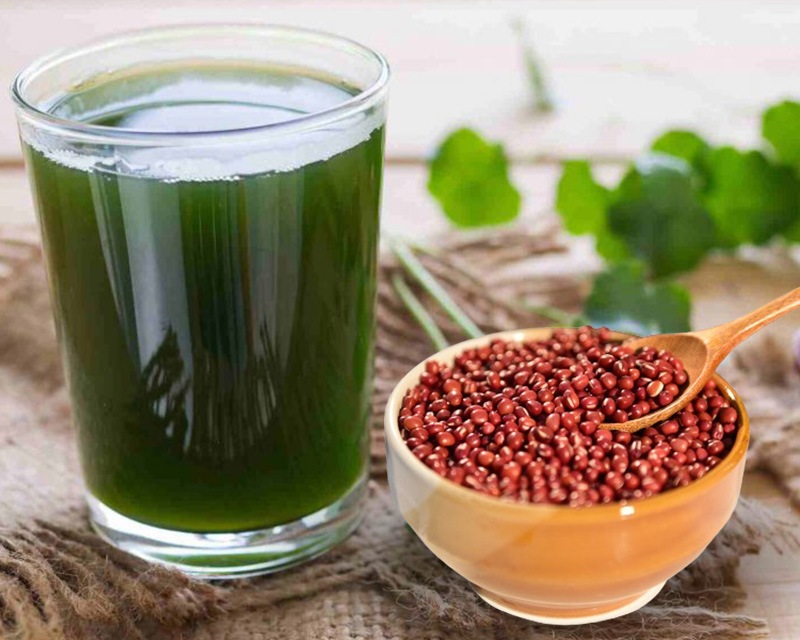 Sinh tố rau má đậu đỏ