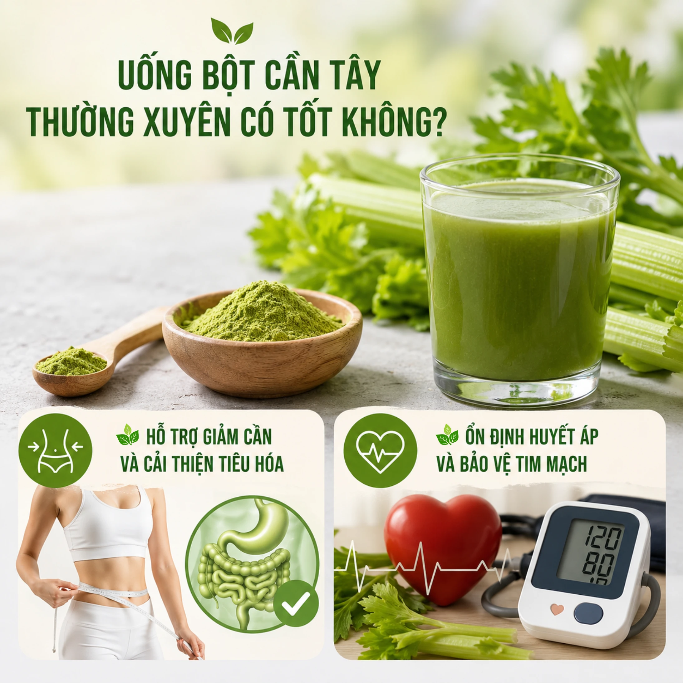 Uống bột cần tây thường xuyên có tốt không